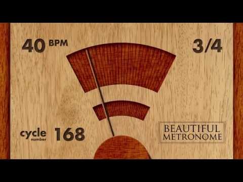 40 BPM 3/4 Wood Metronome (HD)