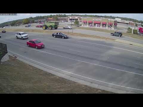 Combine Harvester On The Highway