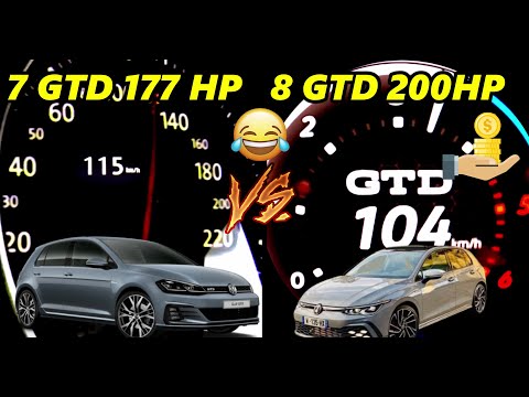 🚀 Money Volkswagen Hot Hatch Battle! Golf 7 GTD vs Golf 8 GTD – Diesel Power Showdown drag race