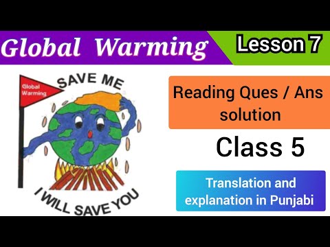 Class 5 English lesson 7 GLOBAL WARMING Reading question answer solution exp chapter 7#trending