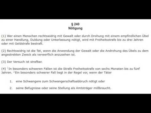 Alarm: Fehlalarm - Paragraph 240 StGB Nötigung - Text vertont