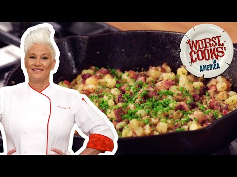 How to Make Breakfast Potatoes with Anne Burrell | Worst Cooks in America | Food Network