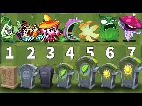 PvZ 2 Challenge - Every Plants 3 POWER-UP Vs All Gravestones - Who Will Win?