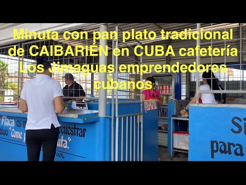Minuta con pan plato tradicional de Caibarién en Cuba cafetería Los Jimaguas emprendedores cubanos 