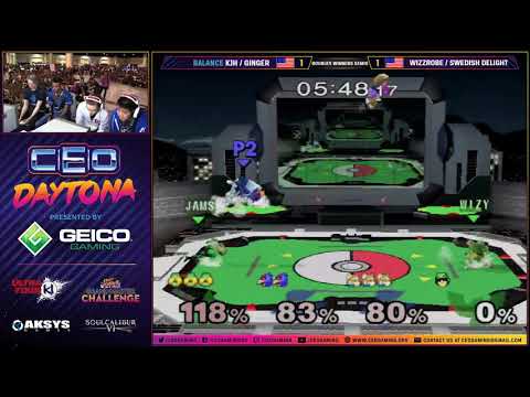 CEO 2018 Melee - KJH + Ginger vs Wizzrobe + Swedish Delight - Doubles Winners Semis