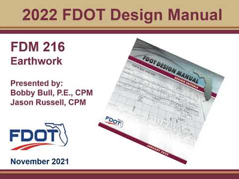 Fdot Fdm 216 Earthwork