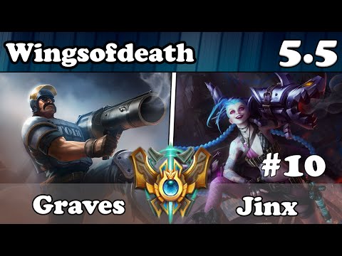 Stream Highlights #10 - Wingsofdeath as Graves/Leona vs Jinx/Blitz - Bot - [Challenger S5]