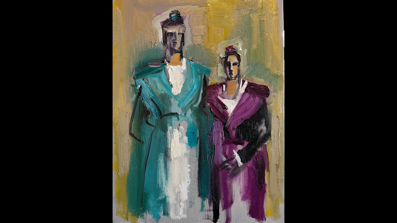 Two Figures, Semi Absbract