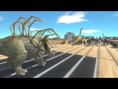 Trying to escape from ALIEN TRICERATOPS - Animal Revolt Battle Simulator