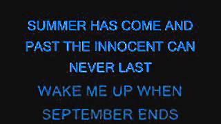 GREEN DAY-Wake me up when september ends Subtitulada