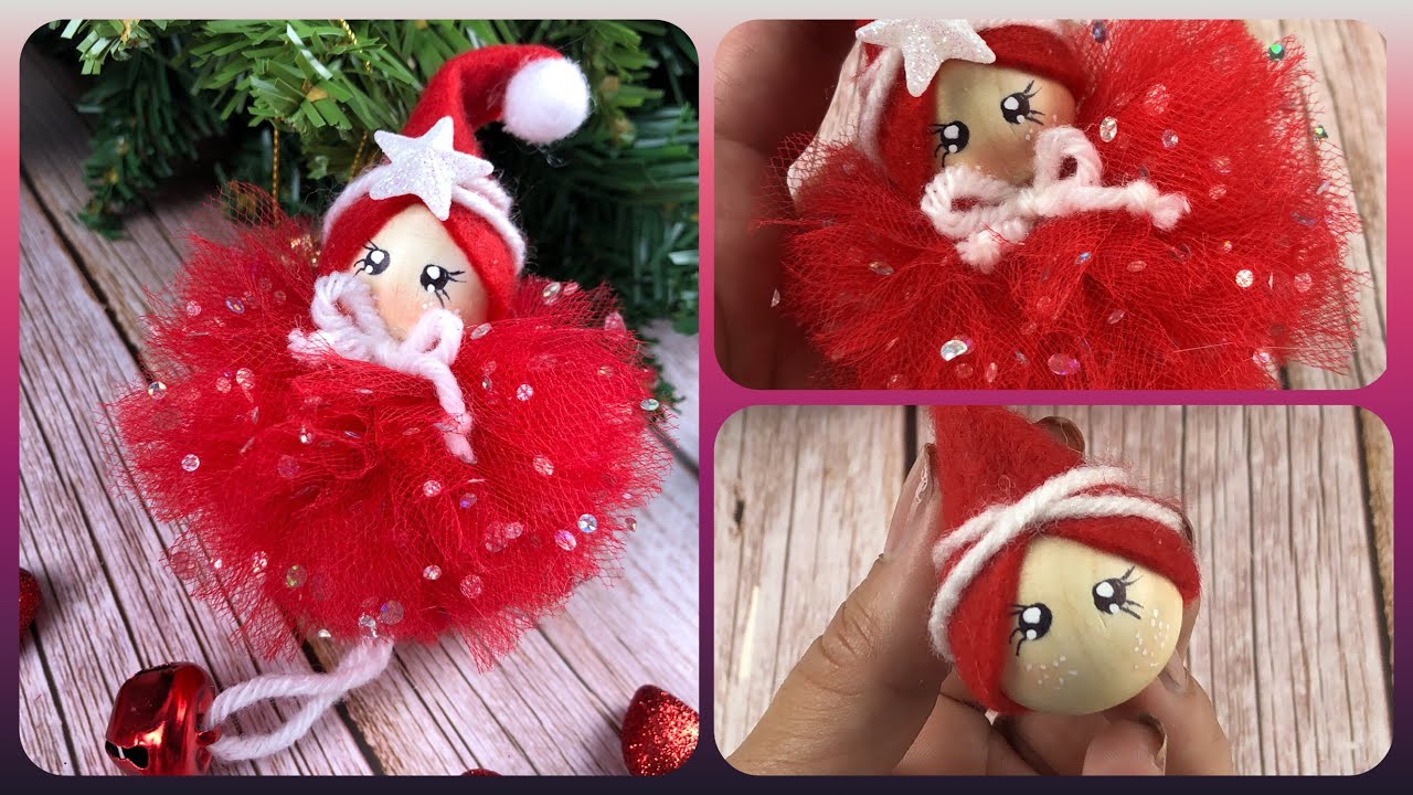 Guarda come è facile realizzare una decorazione di Natale con un pompom #384