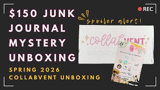 SPOILER ALERT! $150 Junk Journal Mystery Box ft. 12 Small Shops | Collabvent