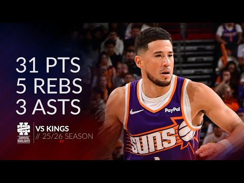 Devin Booker 31 pts 5 rebs 3 asts vs Kings 25/26 season