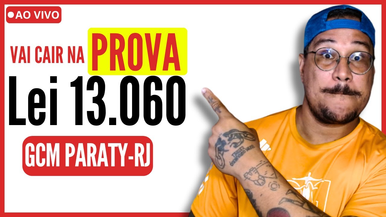 🔫 GM PARATY - RJ - LEI 13.060 INSTRUMETO DE MENOR POTENCIAL OFENSIVO  👉 QUESTÕES INÉDITAS 👈