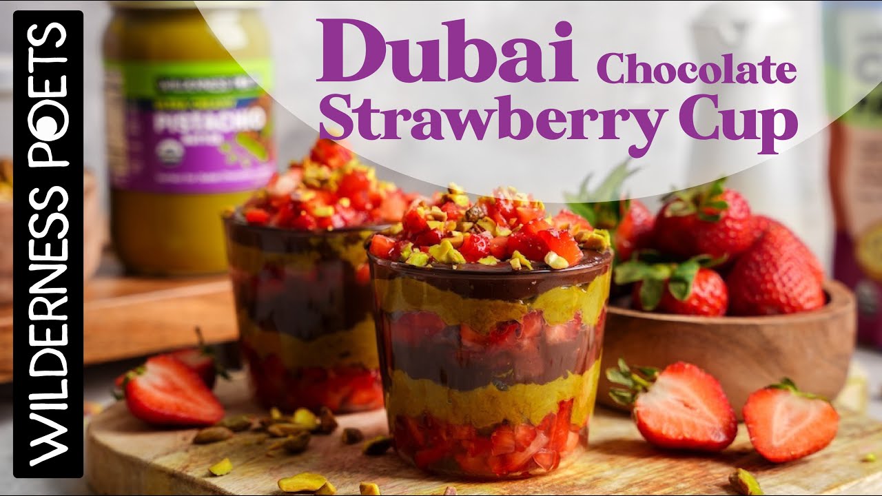 Dubai Chocolate Strawberry Cup: With Ultra Creamy Pistachio Butter