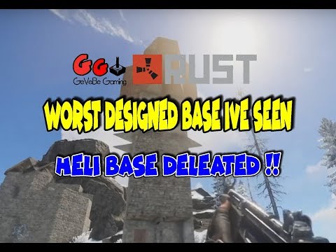 Rust - Terrible Base Design - Heli Base Foundation Wiped