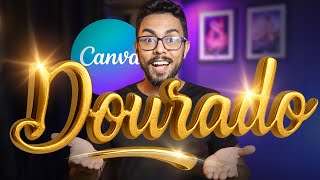 Texto Dourado no Canva sem gambiarra, sem app e em menos de 3 minutos - Aprenda agora!