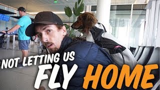 NOT LETTING US FLY BACK HOME - FLYING WITH ESA DOGS