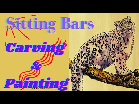 Rosomaha Art & Craft - Snow Leopard | Wood Carving and Painting part 3