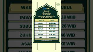 Jadwal Imsakiyah Semarang dan Sekitarnya, Jumat 31 Maret 2023