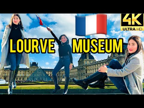 MUSEU DO LOUVRE PARIS, 🇫🇷 França [4K HDR] |PINTURA DE MONALISA | Passeio a pé pelo interior do museu ❤️🇫🇷