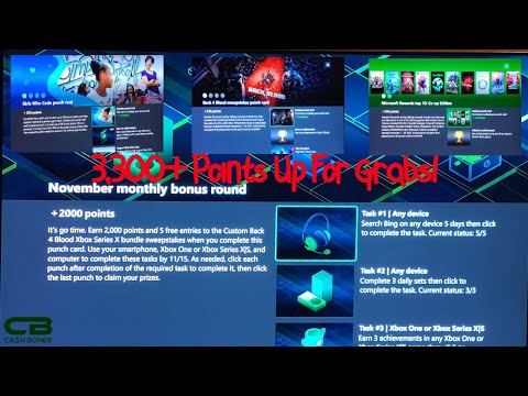 November 2021 Bonus Round, Back 4 Blood & Two More Microsoft Rewards Punch Cards!  3,300 Points!!!