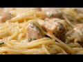 Spaghetti En Salsa Alfredo Con Pollo