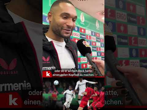 Tah lacht über Tellas Tor: "Einfach Bock, einen geilen Kopfball zu machen" #shorts