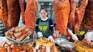 Khung Cảnh Náo Loạn Khách Tranh Nhau Chốt Đơn Thịt Quay Gần Chục Người Không Kịp Bán.