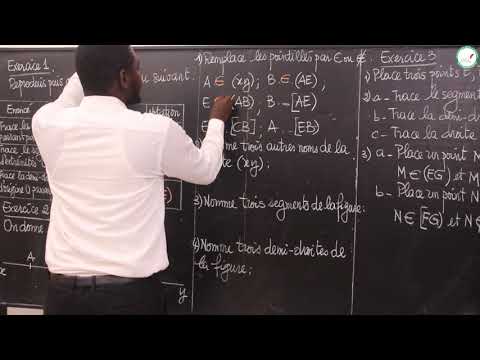 Exercices - sixième - Mathématiques : Introduction à la géométrie / Mr Gueye