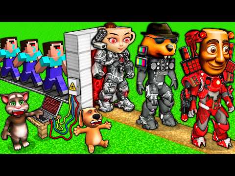 SECRET UPGRADE of BRAINROT TITAN vs TV WOMAN and SKIBIDI TOILET MULTIVERSE in MINECRAFT animation