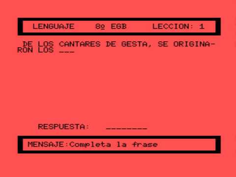 Lenguaje 8 EGB (1985, MSX, Santillana)