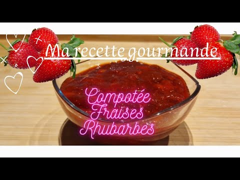 Compotée Fraises et Rhubarbes! ultra simple