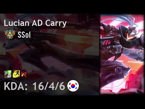 Lucian AD Carry vs Jhin - SSol - KR Challenger Patch 6.21