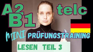 telc A2 B1 - Lesen  Teil 3 Prüfungstraining