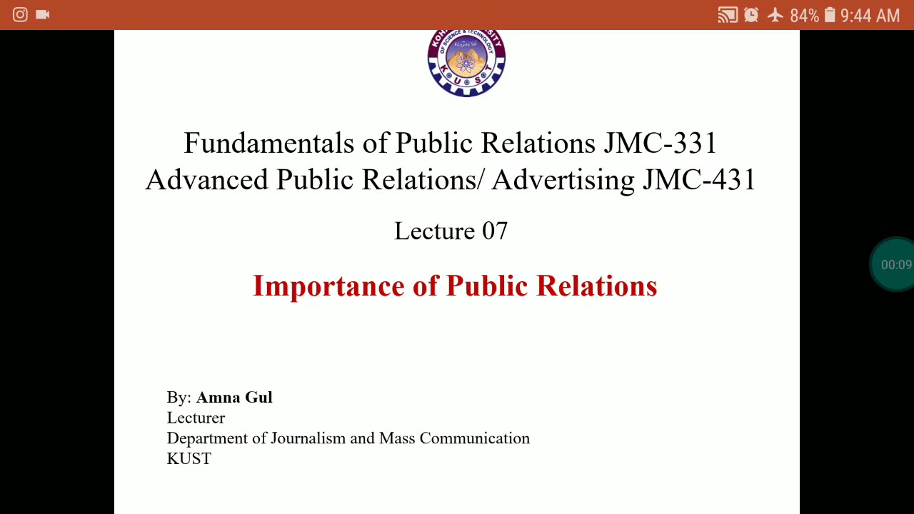Importance of Public Relations