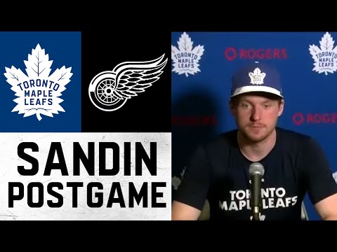 Rasmus Sandin Post Game ' Toronto Maple Leafs at Detroit Red Wings ' January 29, 2022