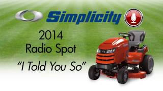 Simplicity 2014 I Told You So Radio Spot