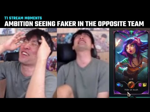 Ambition seeing Faker 'Hide on bush' in the opposite team 🤣 | LCK Stream