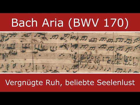 Bach's own score - Vergnügte Ruh, beliebte Seelenlust (Philippe Jaroussky)