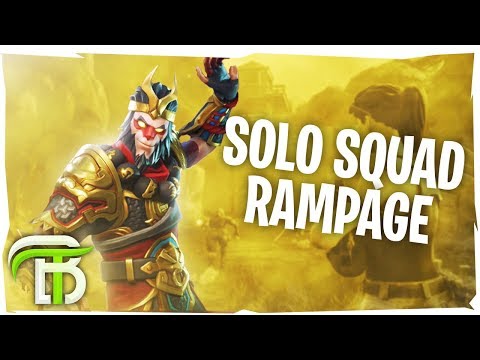 SOLO SQUADS RAMPAGE (Fortnite Battle Royale) | OpTicBigTymeR