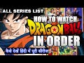 Dragon Ball All Series List Dragon Ball All Series List In Order Dragon Ball Watch In Order