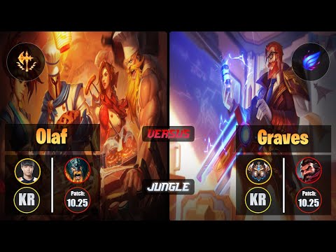 Cuzz OLAF (Jungle) [Conqueror] VS GRAVES - Challenger KR Patch 10.25