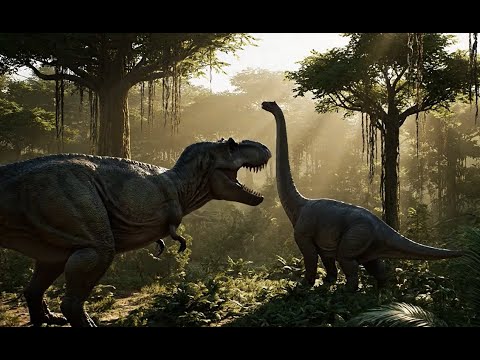 T. Rex vs Brachiosaurus – Epic Jungle Hunt | Realistic Dinosaur CGI Short Film