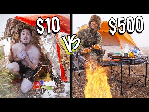 $10 VS $500 MOUNTAIN CAMPSITES! *Budget Challenge*