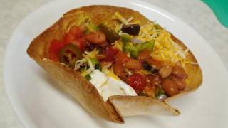 Vegetarian Taco Salad Bowl or Burrito Bowl - Mexican Cuisine Recipes by Bhavna