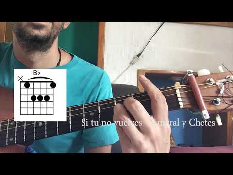 Como tocar "Si tu no vuelves - Amaral y Chetes en guitarra.