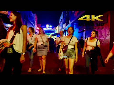 [4K HDR] Nightlife at Reeperbahn Red-light district. Hamburg city  Part 1. Germany 🇩🇪 2021
