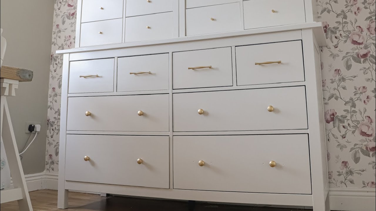 DIY storage wall using thrifted IKEA items