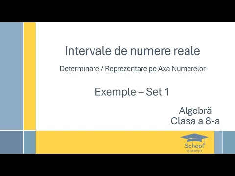 Intervale de numere reale - Exemple - Setul 1